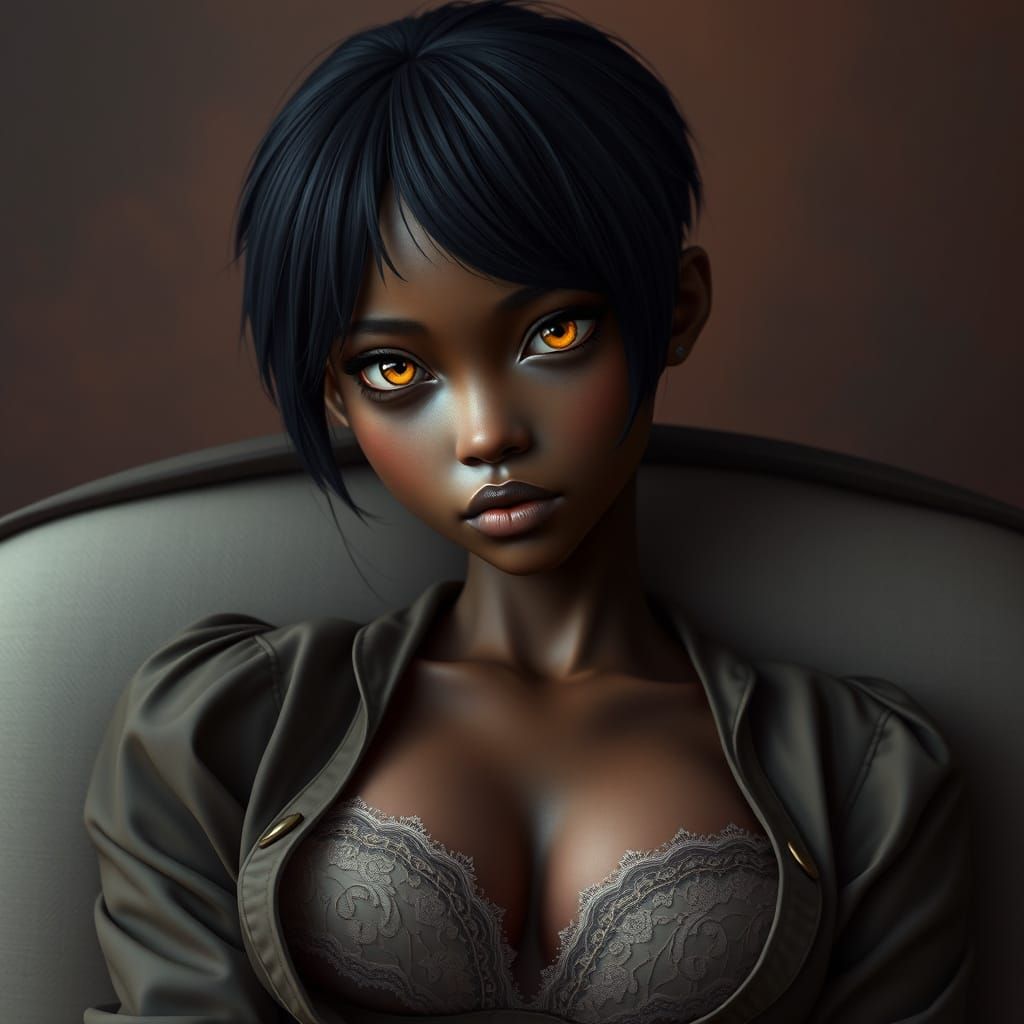 Ethereal Fantasy Portrait in Cyberpunk Style