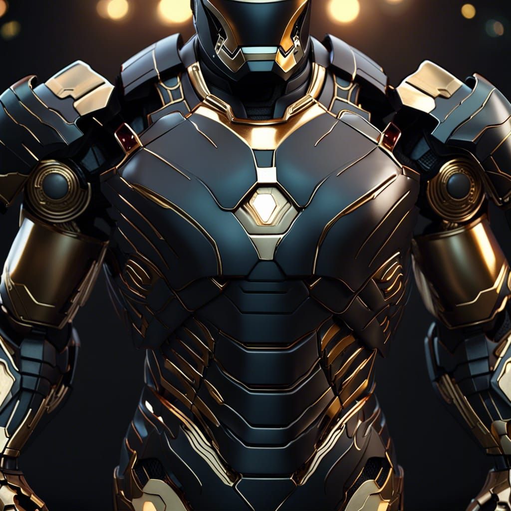 Iron man mcu accurate mate black and gold armor