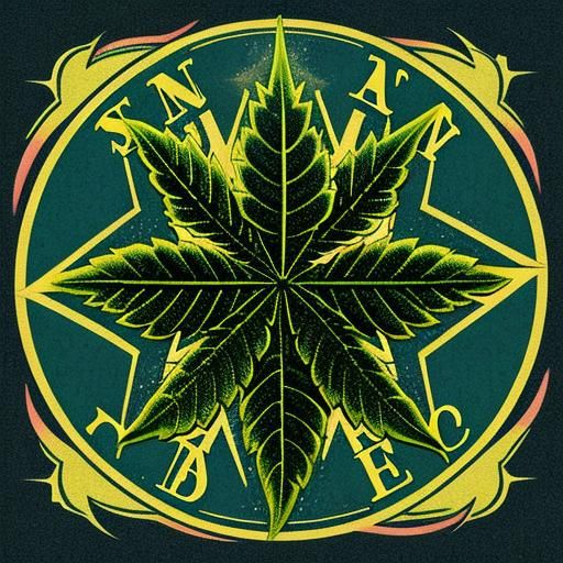Anime Style Cannabis Use Illustration