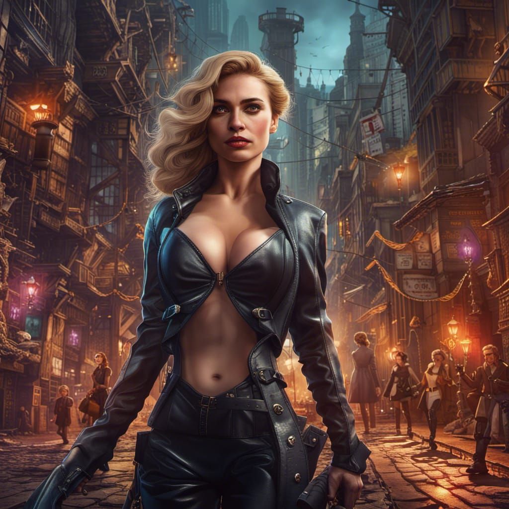 Intricate Spy Woman on Perilous Quest in Fantasy Art