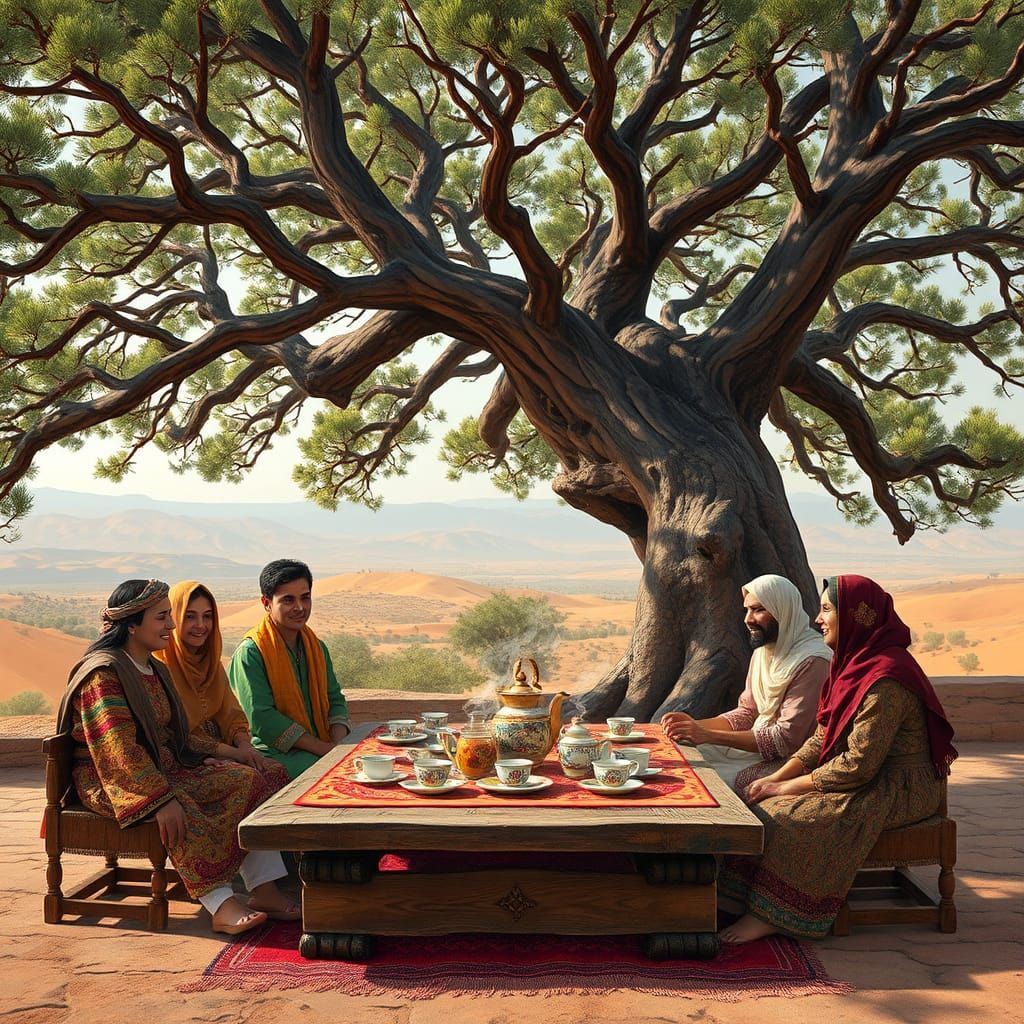 Yemeni Tea Under a Dragon's Blood Tree