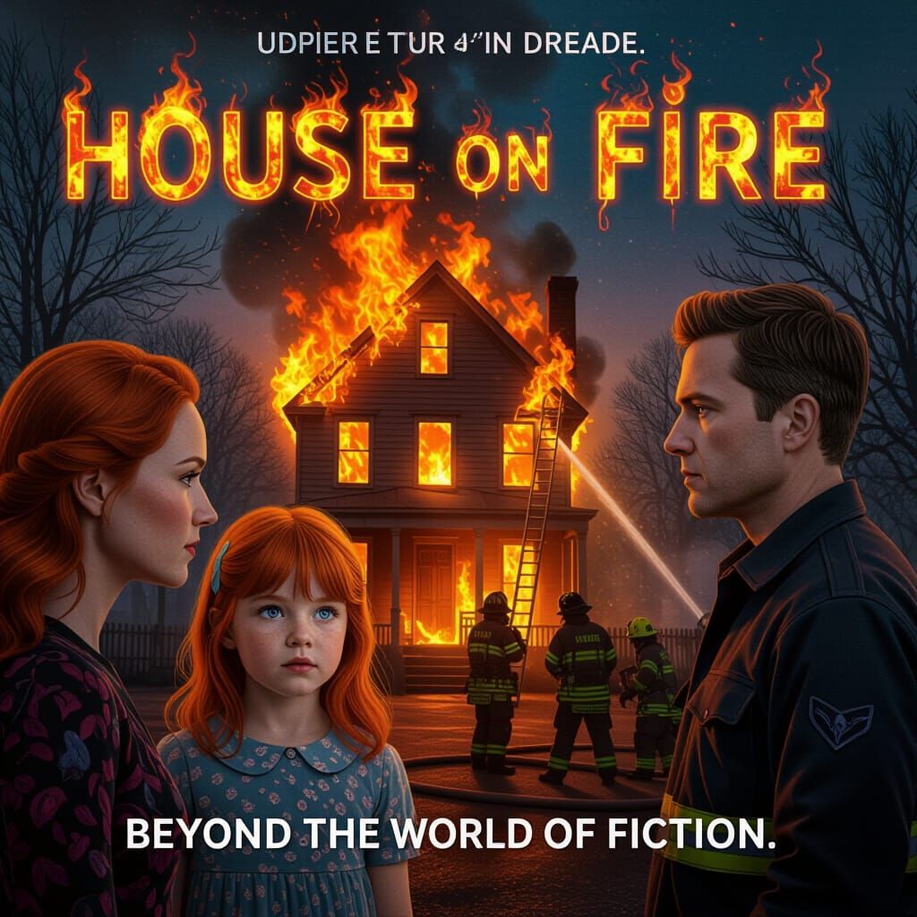 Movie Poster: Family Escapes Burning House