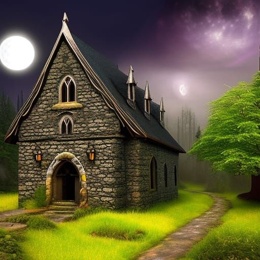 Medieval Dwarven Bank in Gothic Mushroom Garden