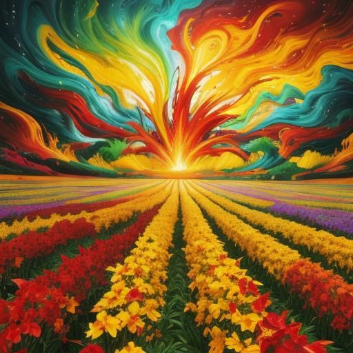 Colorful Jazz Music Painting in Oil