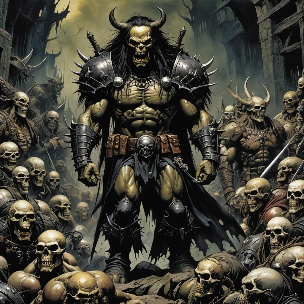 Visceral Grimdark Art Style Illustration