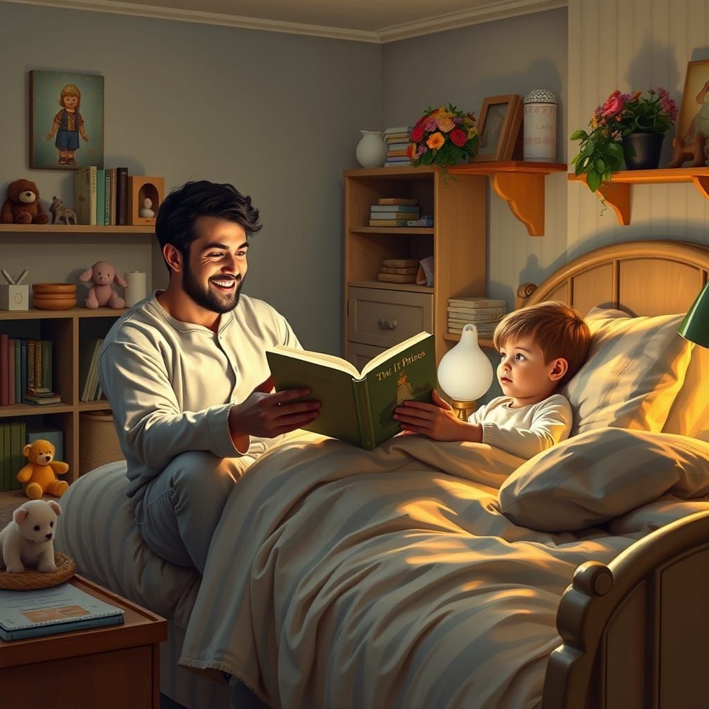 "Daddy, please, give me my book back!"