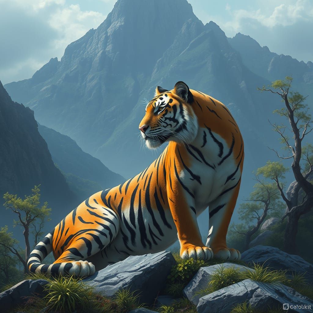 Azhkush Tiger Guarding Earth's Last Springs
