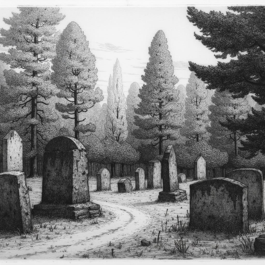 Medieval Graveyard Scene