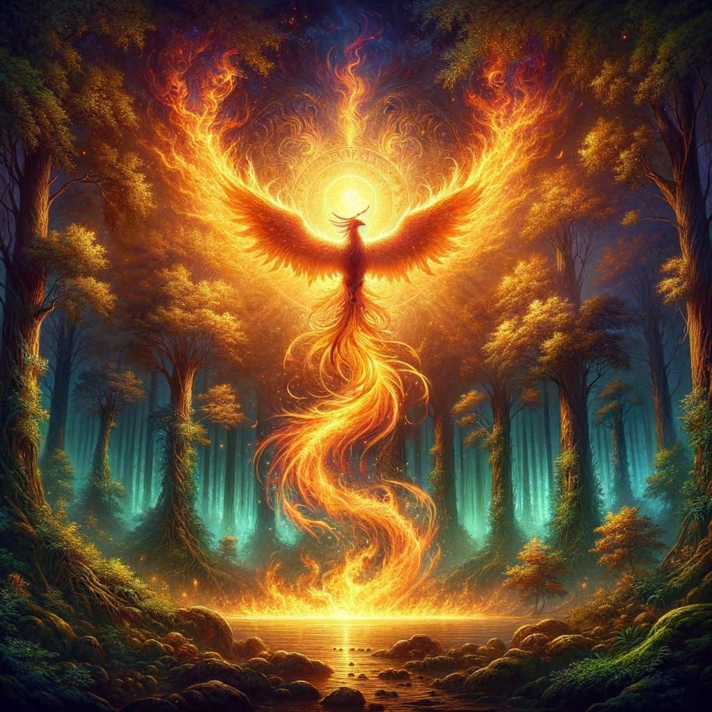 And Glory like the Phoenix Midst her Fires, Exhales her Odours, Blazes, and Expires.