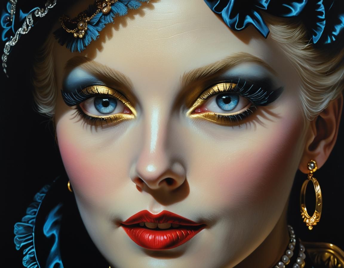 Marie Antoinette Portrait in Baroque Style