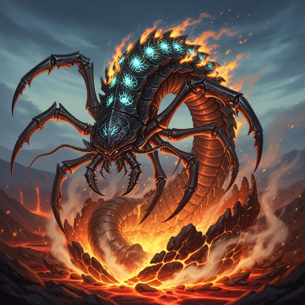 Xenopede Emerges from Fiery Cocoon