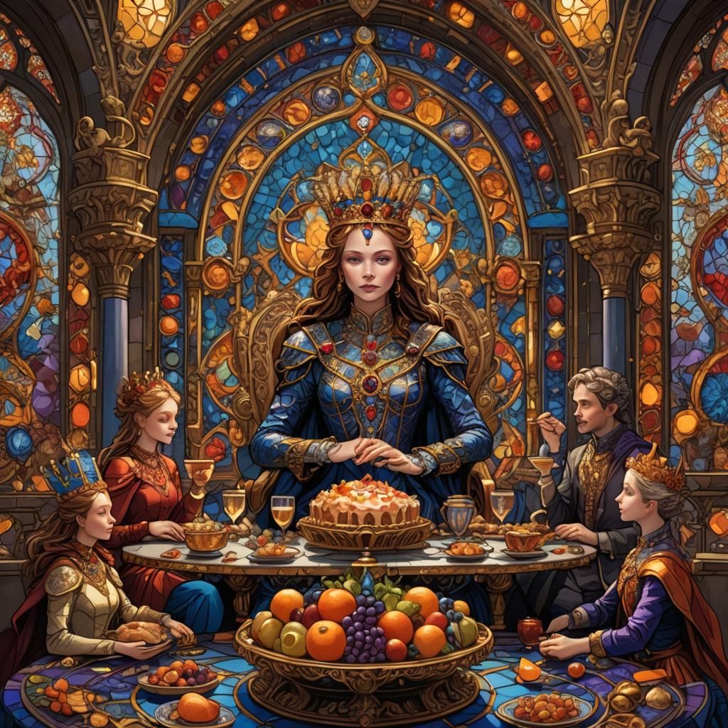 Royal Vegan Banquet in a Fantasy Setting