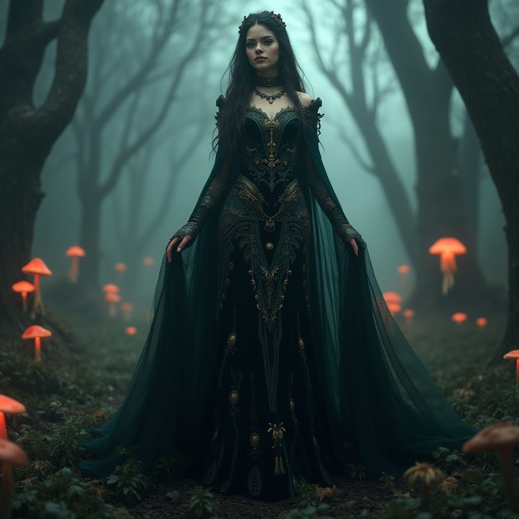 Enchanted Morgana, Half-Sister of King Arthur, in Mystical, ...