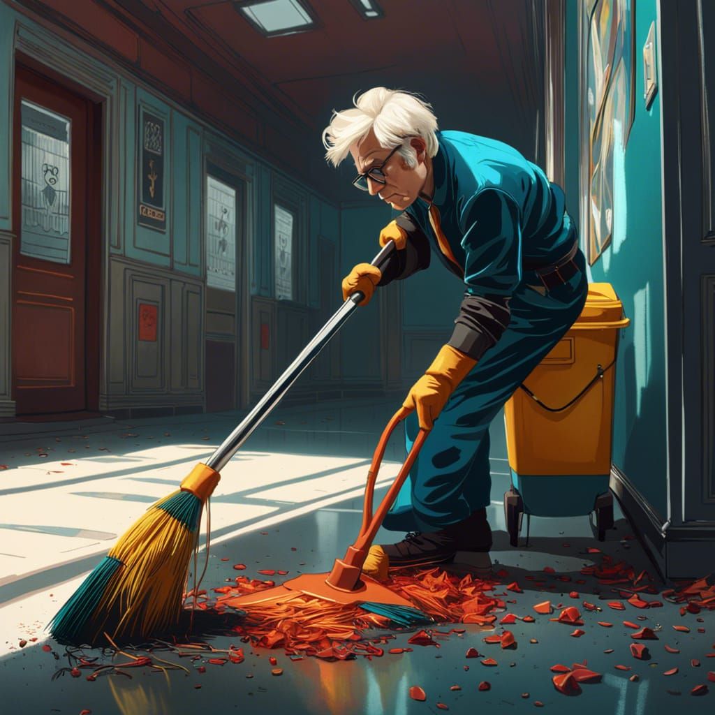 Warhol as Janitor: A Maximalist 3D Render