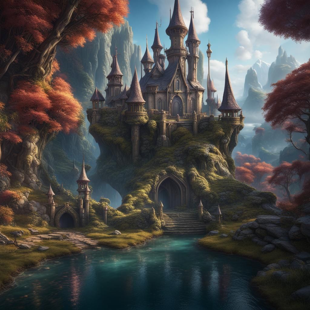 Fantastical Fairy World: Detailed Matte Painting