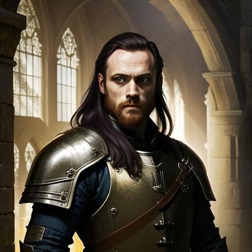 Knight in Shining Armour Portrait in Natural Colors