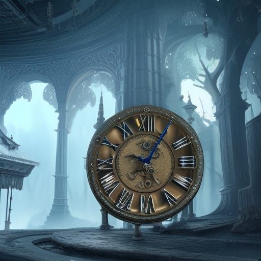 Intricate Clock Hat Fantasy Concept Art