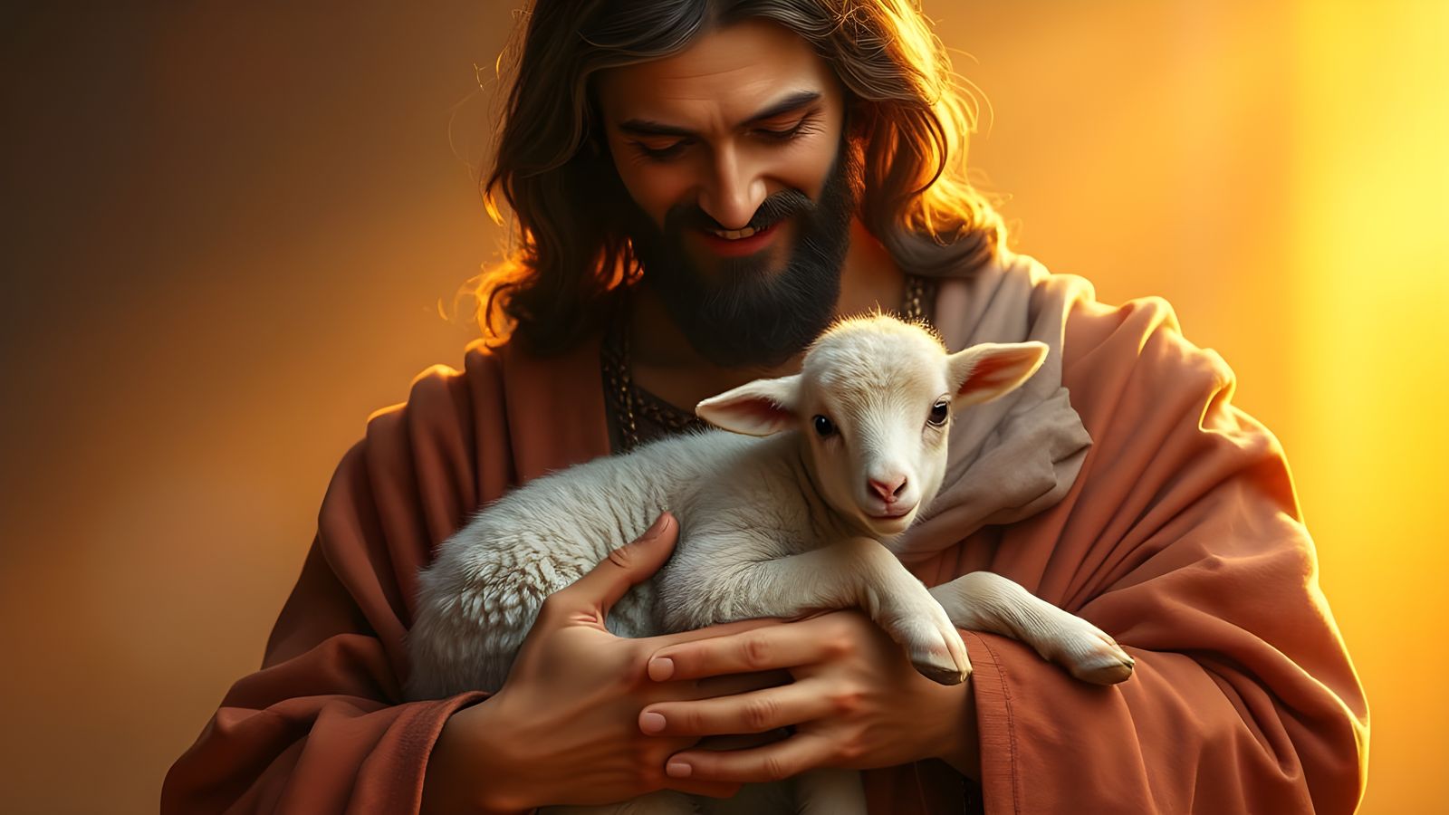 Savior Rejoices with His Faithful Flock in Hyper Realistic P...