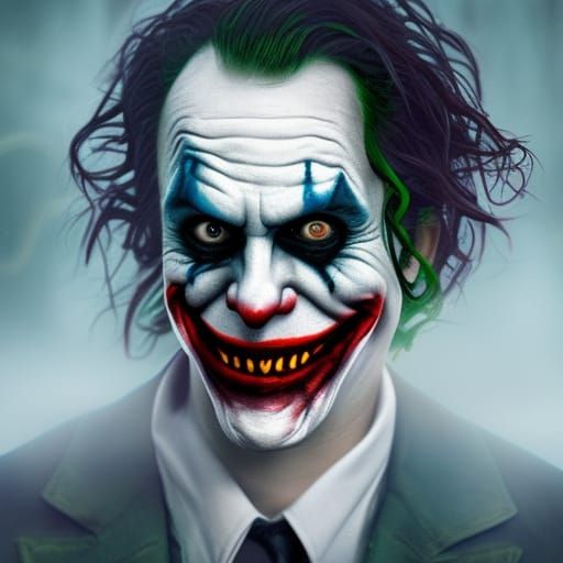 Creepy Joker Matte Painting in 8K Resolution