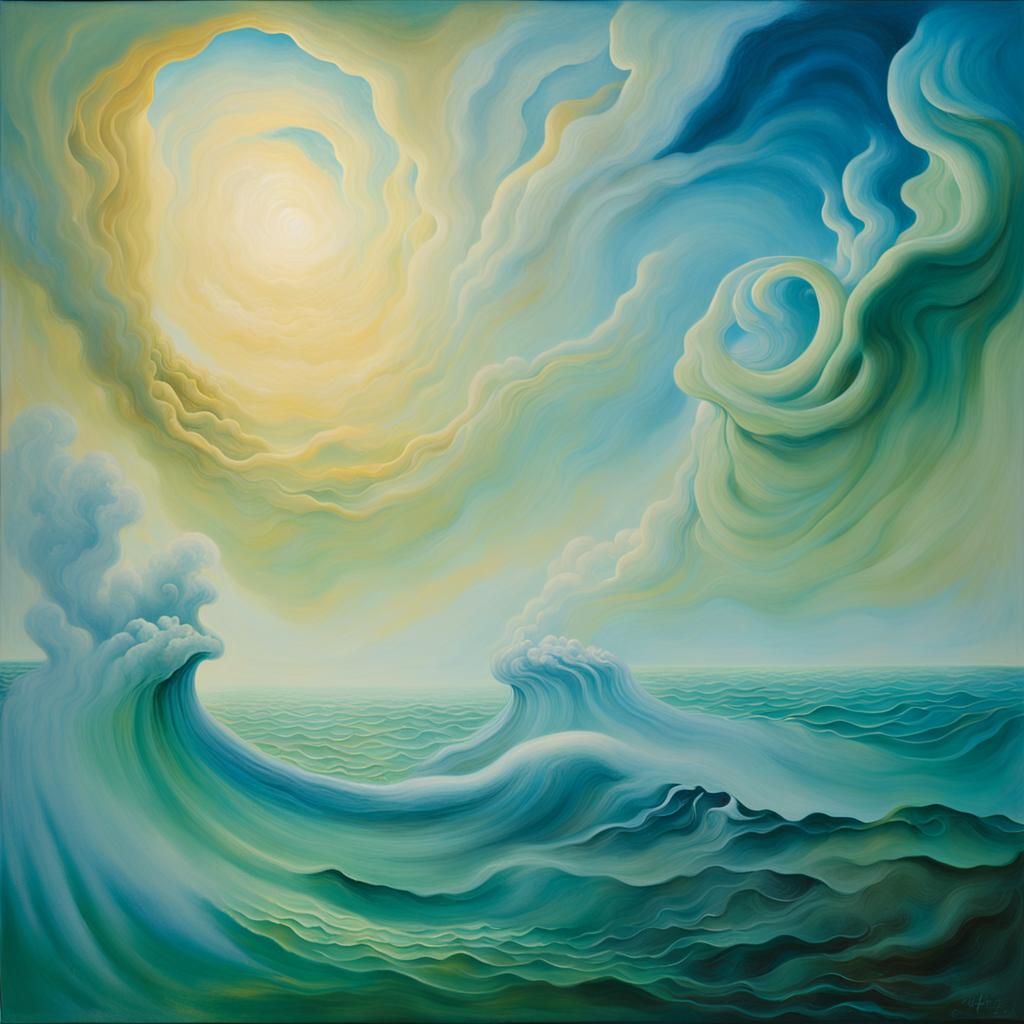 Primordial Sea Forms in Surrealist Dreamscape