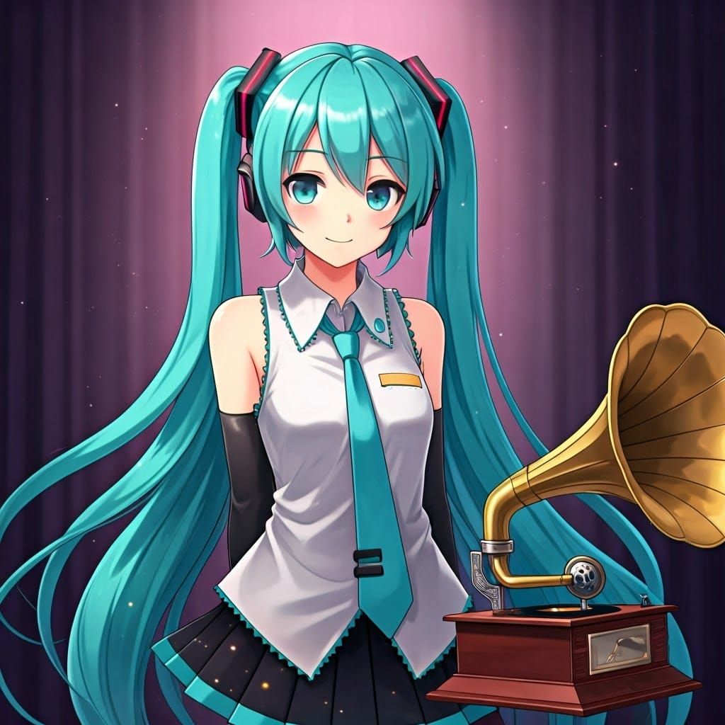 Hatsune Miku DJ at School Talent Show