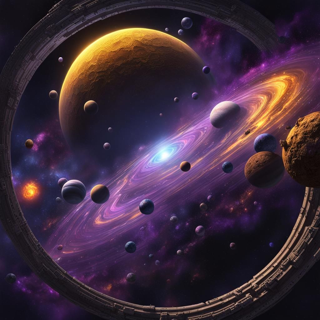 Galaxy Swallowed by Black Hole: A Dark Fantasy