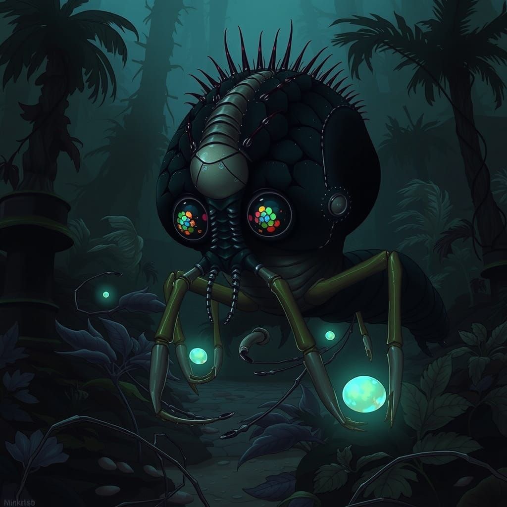 Mysterious, Iridescent Aliens with Opal Eyes and Delicate Ap...