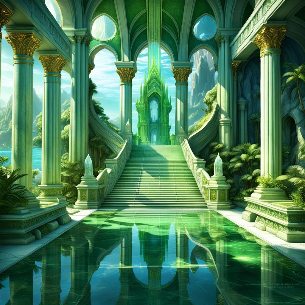 Atlantis Crystal Healing Temple in Photographic Realism