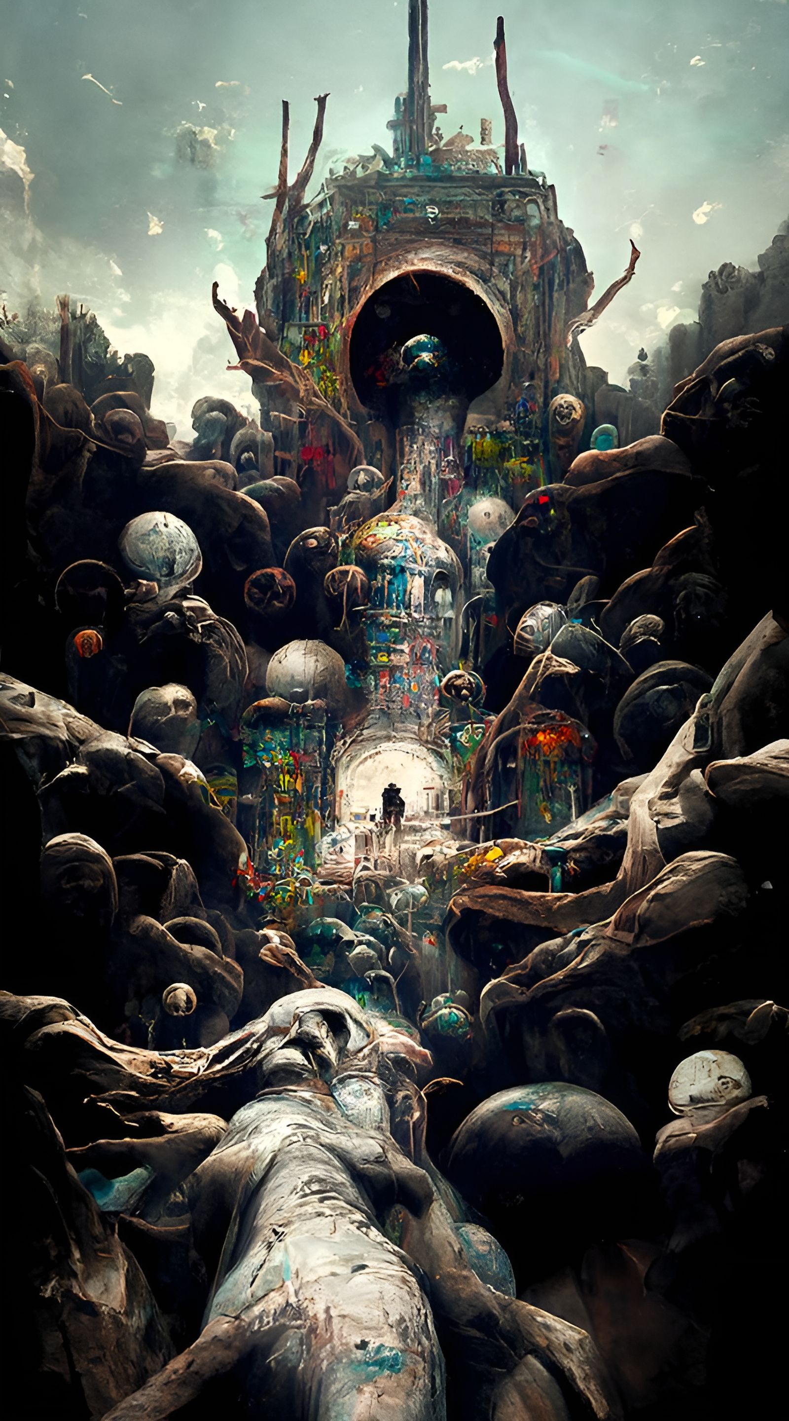 Colorful Dying World: Hyperrealistic Digital Matte Painting