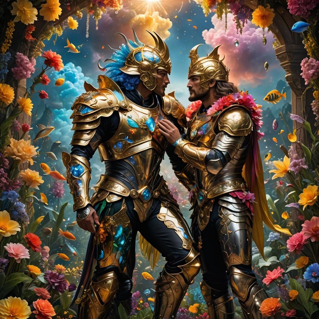 Bioluminescent Kiss: Fantasy Armor in Hyperreal Detail