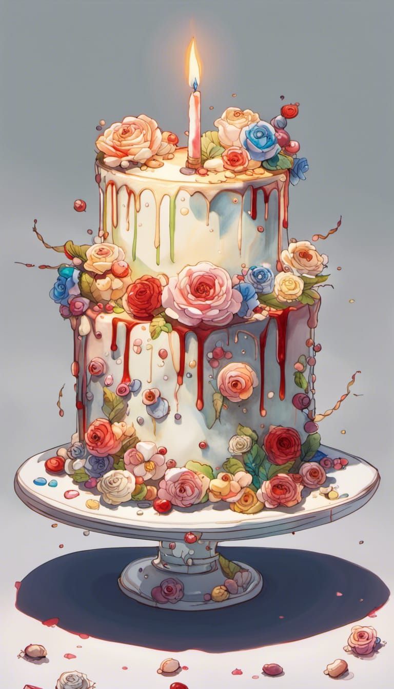 Floral Birthday Cake
