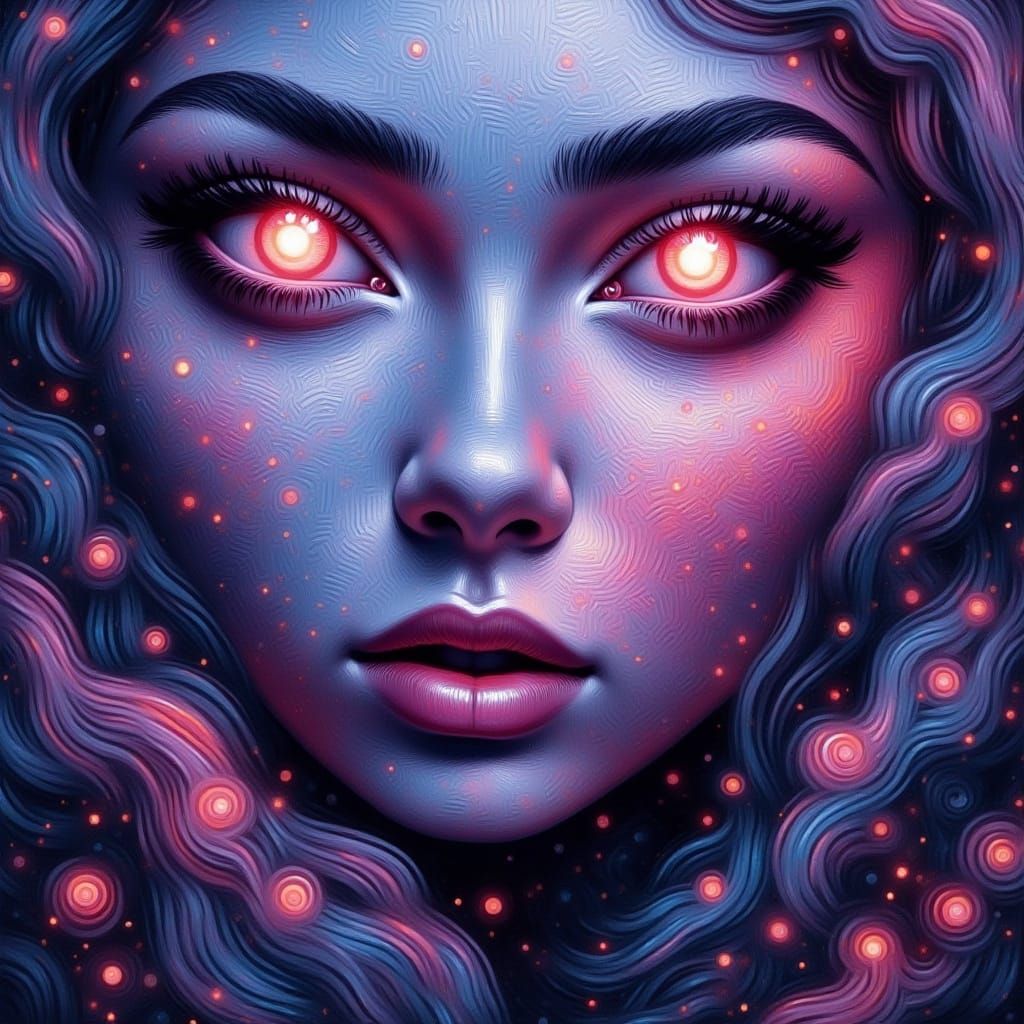 Surrealist Dreamscapes in Vibrant Iridescence