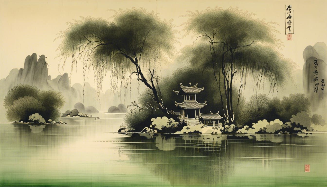 Chinese Landscape Painting in Shanshui Style