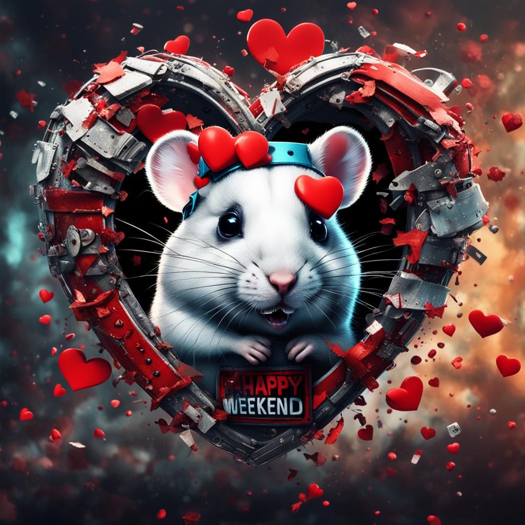 Fashion Hamster Celebrates Weekend in Trash Polka