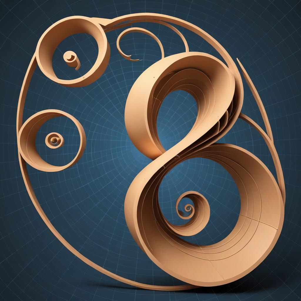 Abstract Mathematical Curves and Spirals Collection