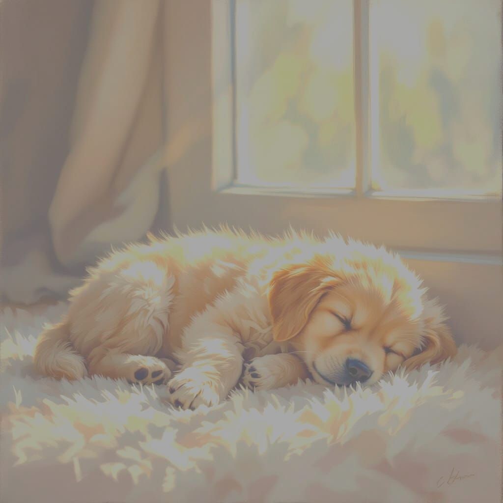 Adorable Puppy Sleeping Peacefully