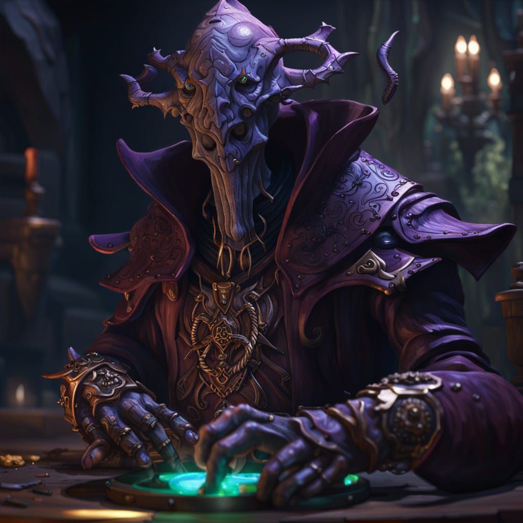 Mind Flayer Bard Artificer: Dark Fantasy Masterpiece