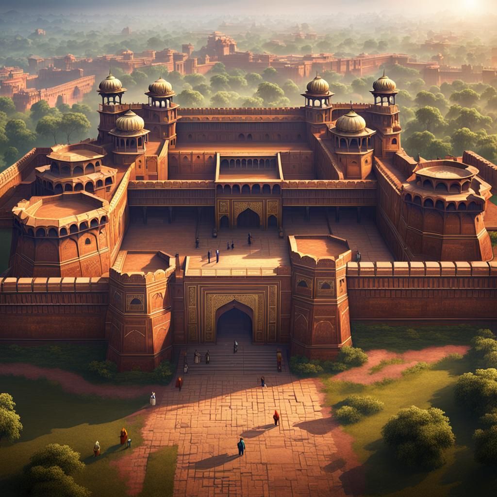Agra Fort in 1565: A Detailed Matte Painting