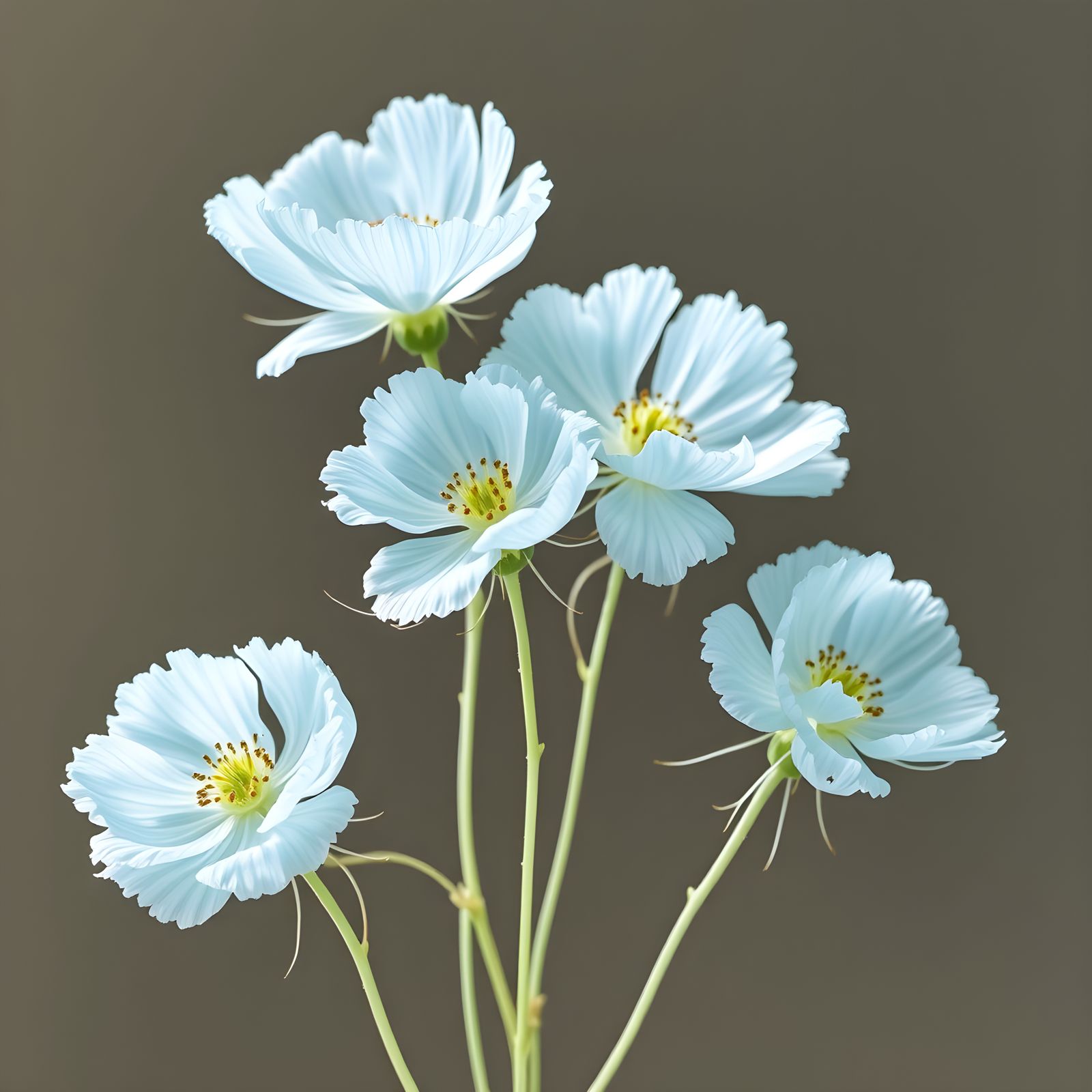 Delicate Cyan Flower Blossom