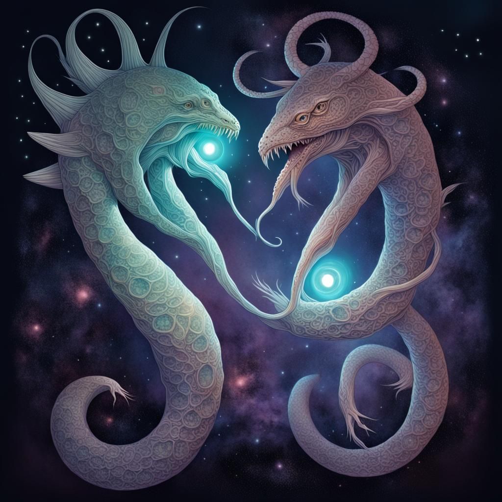 Eldritch Crystal Worms in Surreal Space