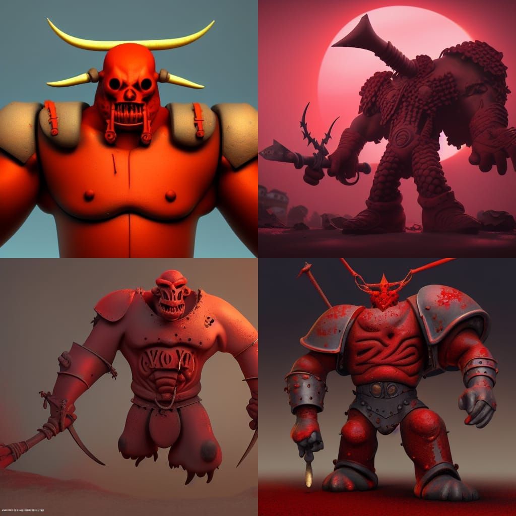 Khorne: Pixar-Style 3D Digital Art