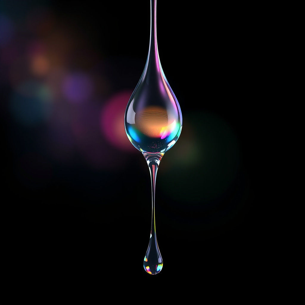 Ethereal Droplets Cascade in a Fantasy Realm