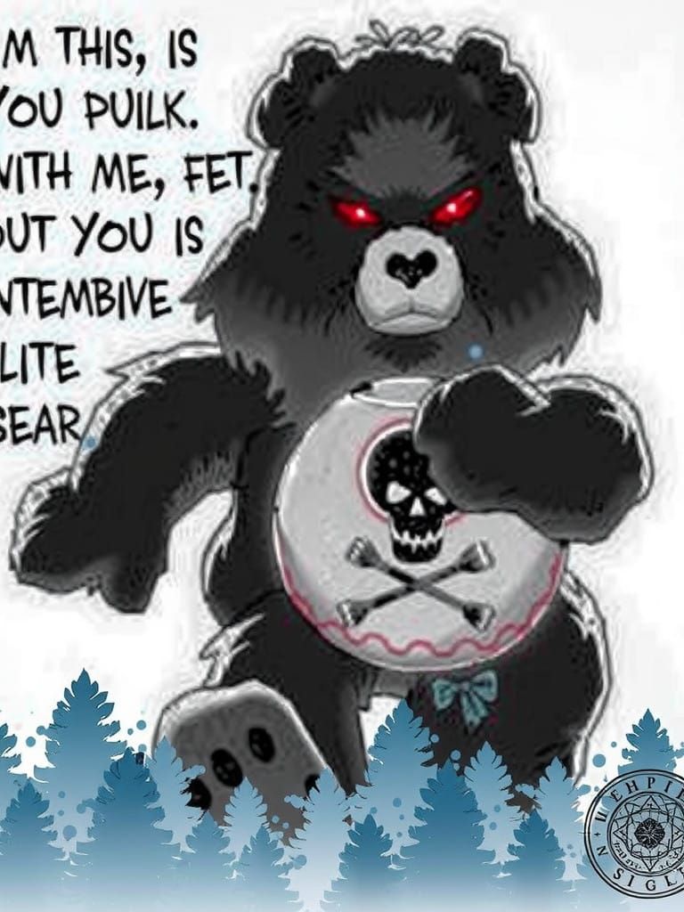 Whimsical Pink Bear Savoring Honey in a Meadow