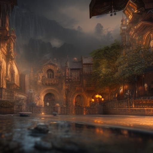 Hyperrealistic Detailed Matte Painting in Unreal Engine 5