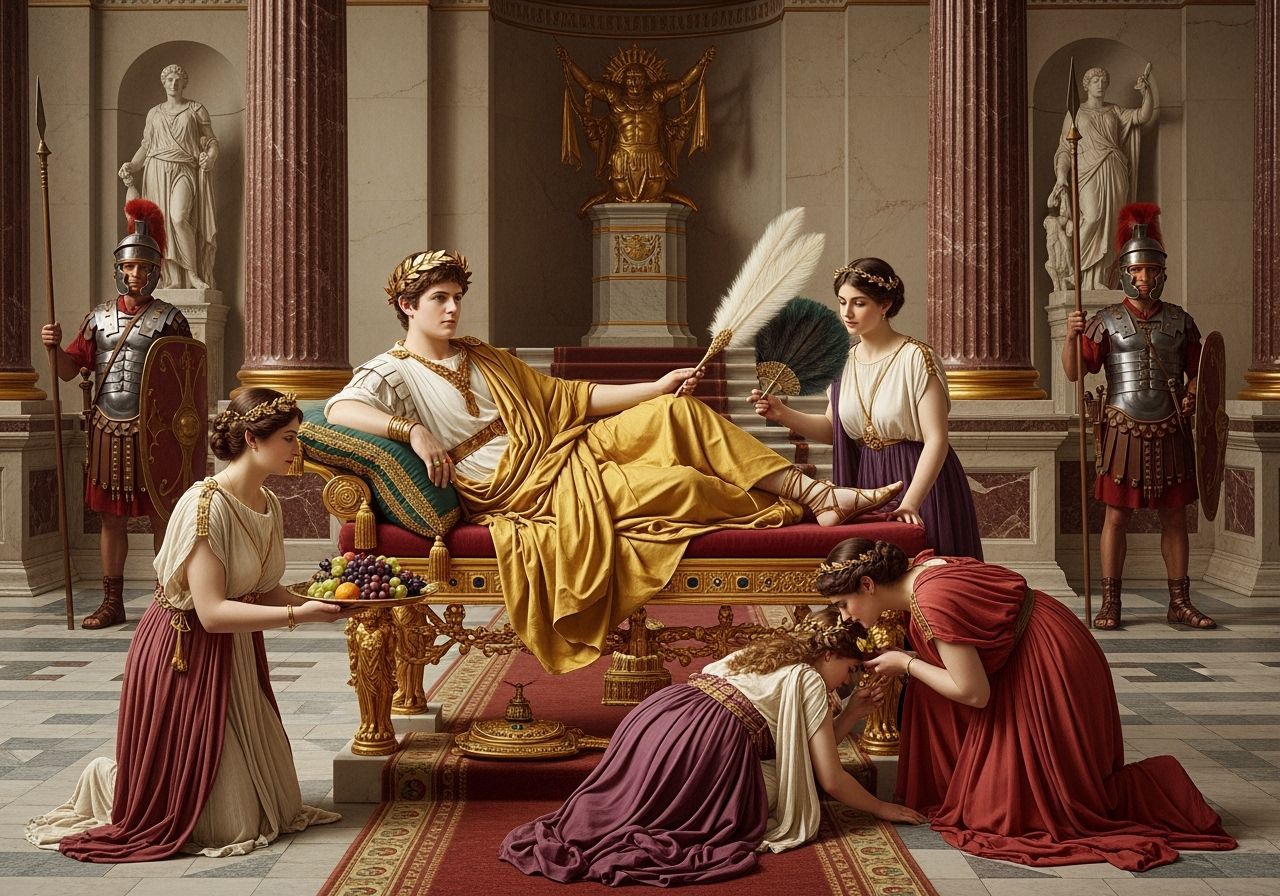 Emperor Caligula Lounging in His Imperial Palace