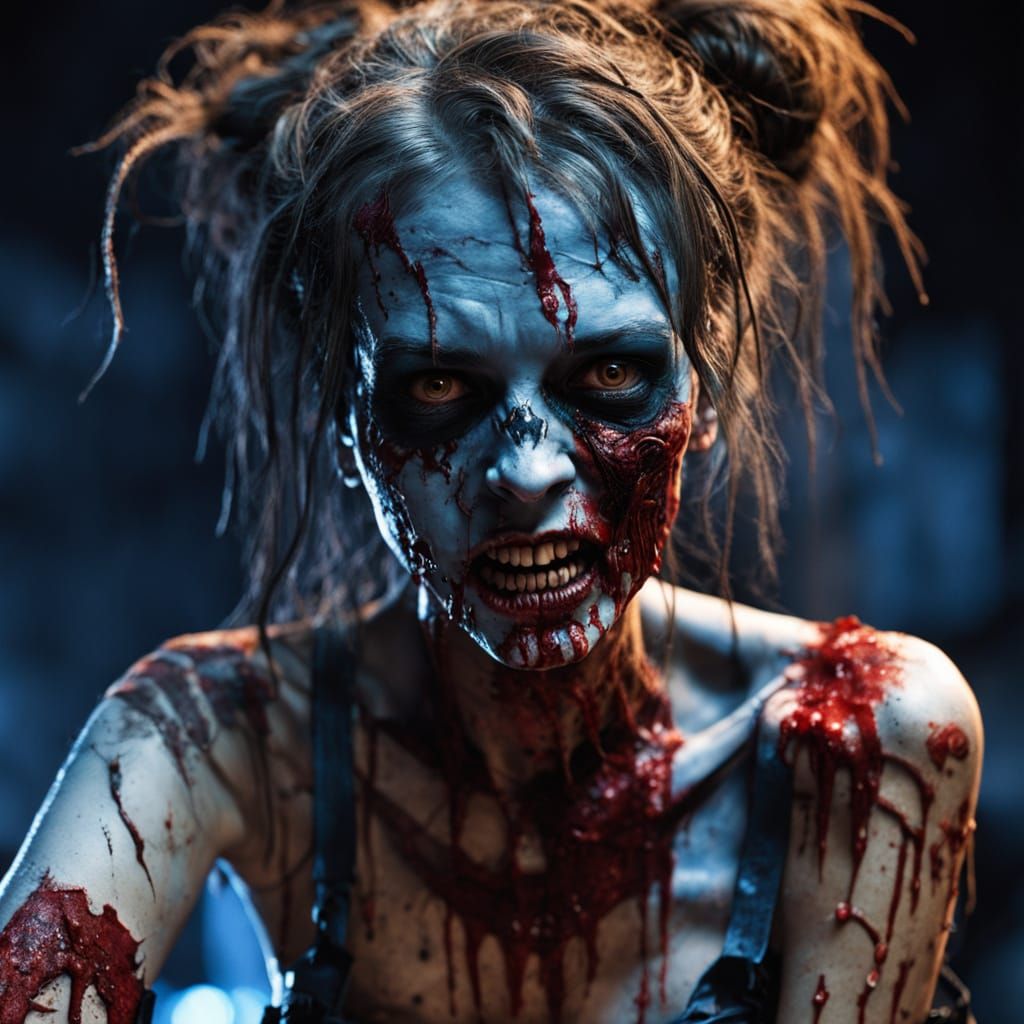 Popstar starlet as zombie