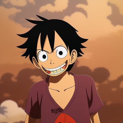 Monkey D. Luffy in Studio Ghibli Style