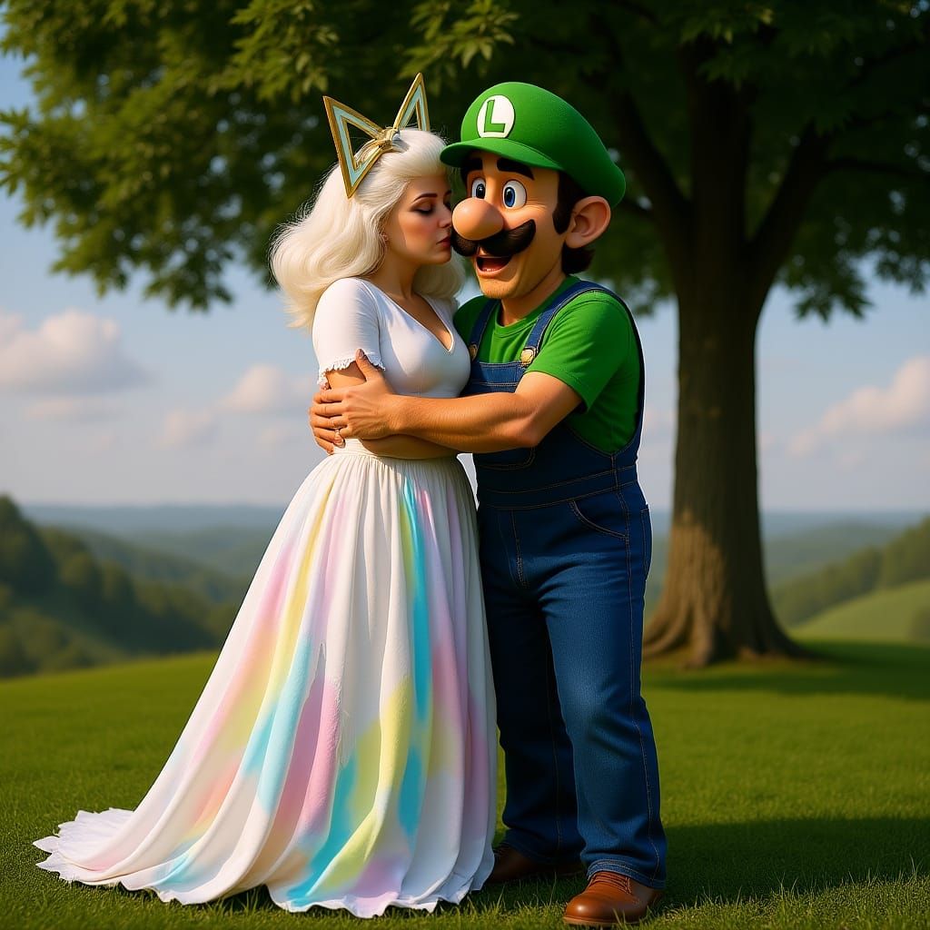 Lady Timpani Kisses Luigi In Award Winning Photo Style