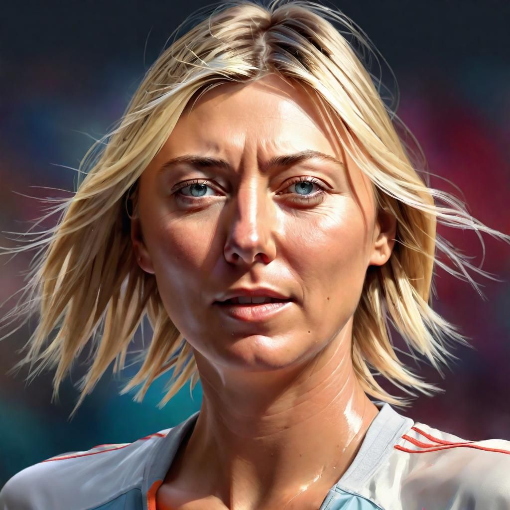 Maria Sharapova Portrait in Art Nouveau Style