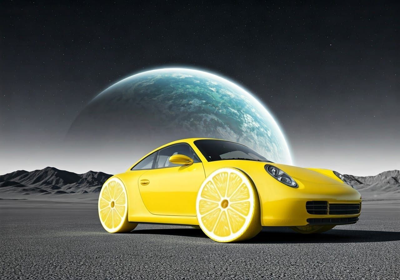 Lemon Car on Alien Planet